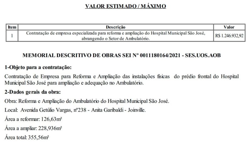 reforma no hospital são josé