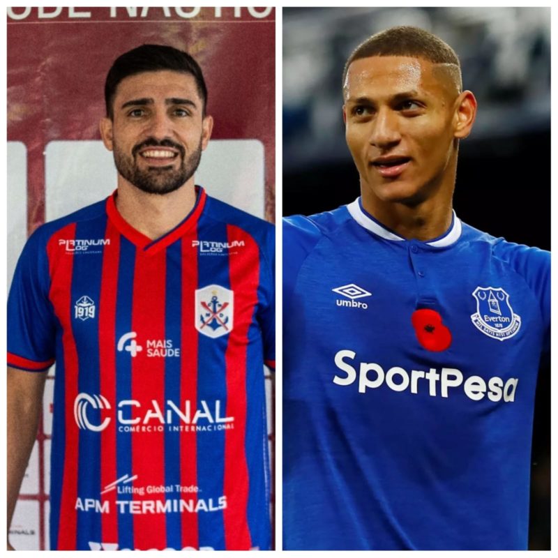 Peu e Richarlison trajet&oacute;rias diferentes que passaram pelo Flu – Foto: Divulga&ccedil;&atilde;o EFC/CNMD/ND
