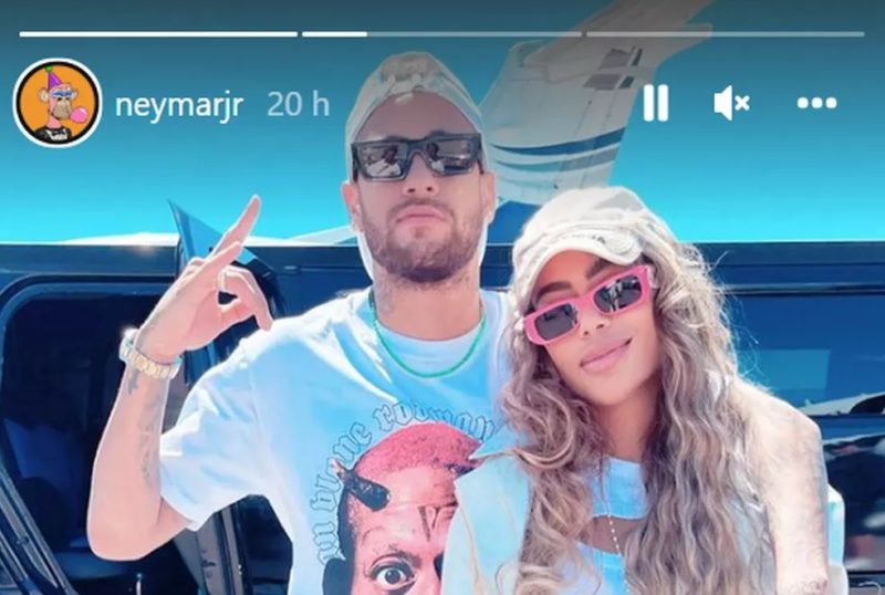 Neymar e Rafaella, irmã do astro, em foto postada pelo jogador