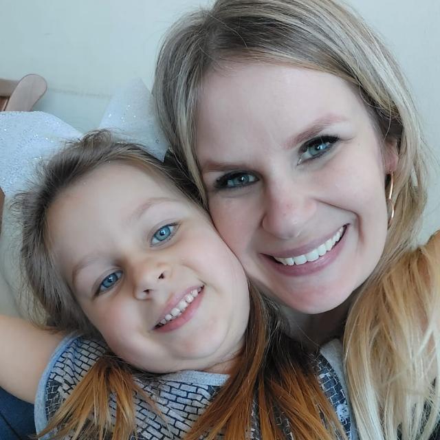 Michele com alícia 