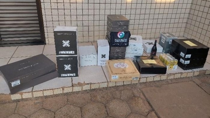 Opera&ccedil;&atilde;o aconteceu na fronteira do Brasil com a Argentina &mdash; Foto: Pol&iacute;cia Militar/ND