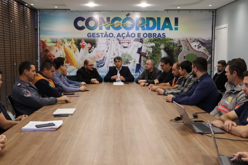 Reuni&atilde;o foi realizada nesta quarta-feira (29). – Foto: Prefeitura de Conc&oacute;rdia/Divulga&ccedil;&atilde;o/ND