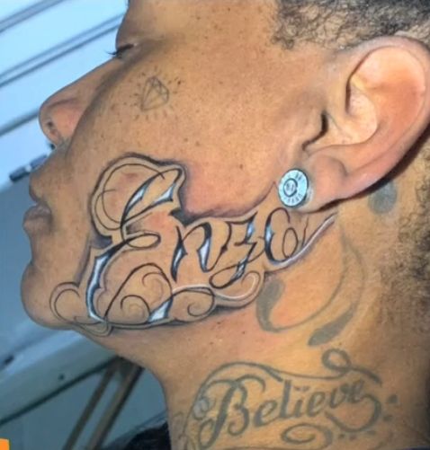 Tatuagem foi desaprovada pela esposa e quase resultou no fim do casamento – Foto: Reprodu&ccedil;&atilde;o/Internet