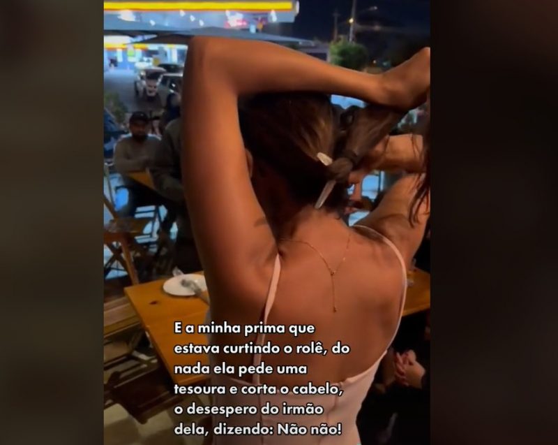 O v&iacute;deo teve 1,8 milh&atilde;o de visualiza&ccedil;&otilde;es em um &uacute;nico dia. – Foto: Reprodu&ccedil;&atilde;o/Karen Rodrigues/TikTok