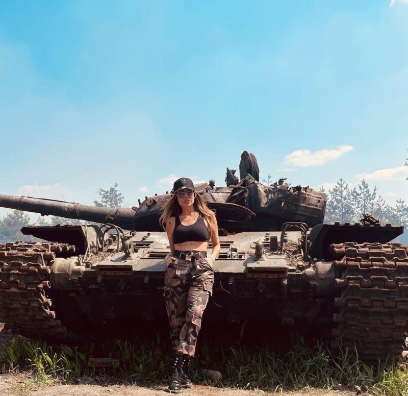 Influenciadora brasileira vai à Ucrânia e relata rotina como voluntária da guerra &#8211; Foto: Reprodução/@liziane_gutierrez/ND