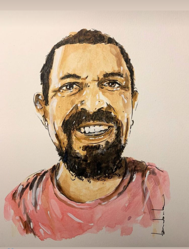 Frank Maia em ilustra&ccedil;&atilde;o do artista Bruno Barbi