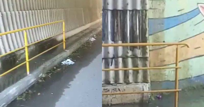 Moradores passaram a notar vazamentos de &aacute;gua e goteiras na estrutura do t&uacute;nel; secretaria de Obras esteve no local – Foto: Reprodu&ccedil;&atilde;o/ND
