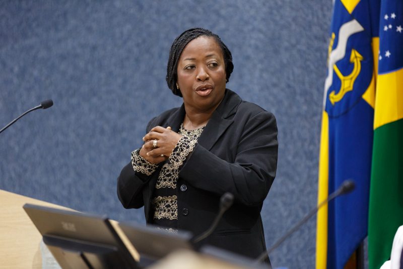 Maria fez uso da tribuna durante entrega de homenagem – Foto: Davi Spuldaro-CVI/ND