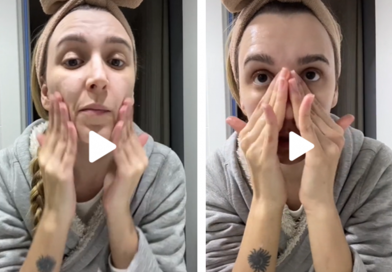 Marina explica e demonstra t&eacute;cnica em seu perfil nas redes sociais – Foto: @marinacristofani/Tiktok/Reprodu&ccedil;&atilde;o/ND