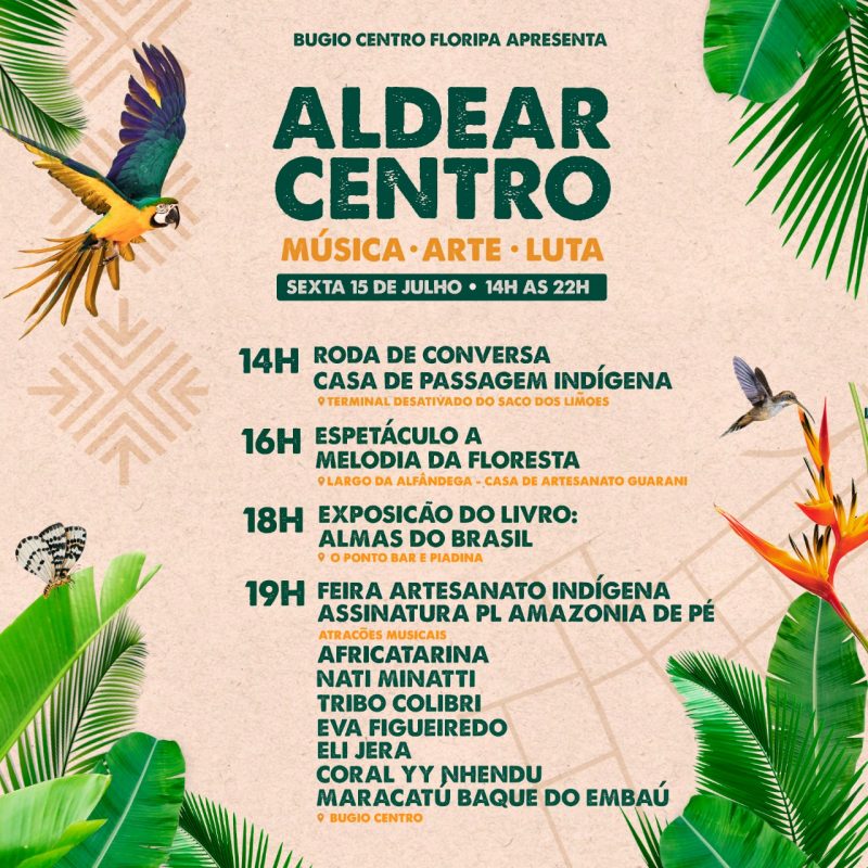 “Aldear Centro” tem programa&ccedil;&atilde;o at&eacute; as 22h – Foto: Bugio Centro Floripa/Reprodu&ccedil;&atilde;o/ND