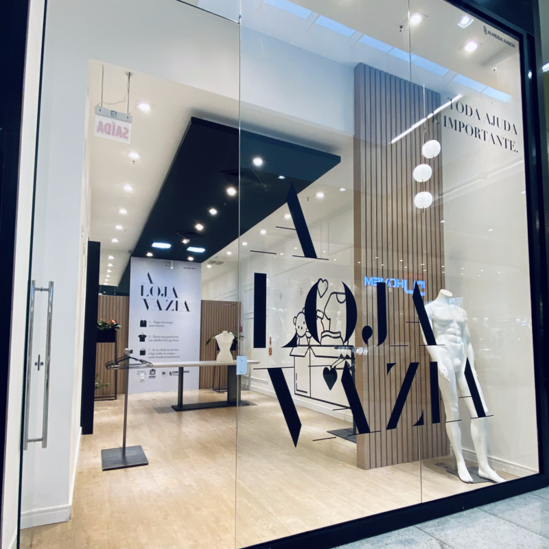 A Loja Vazia, a&ccedil;&atilde;o social do Grupo Almeida Junior – Foto: Divulga&ccedil;&atilde;o/ND