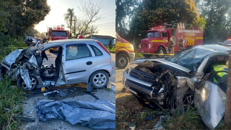 Homem de 51 anos morre ap&oacute;s carro invadir a contram&atilde;o na rodovia Jorge Lacerda – Foto: Carlos Rampelotti/Reprodu&ccedil;&atilde;o/ND