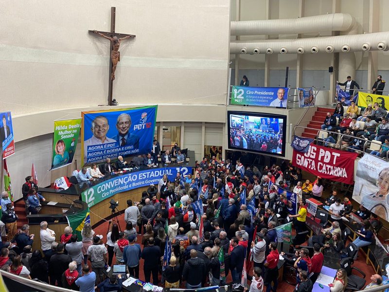 Conven&ccedil;&atilde;o do PDT no plen&aacute;rio da Alesc – Foto: Diogo de Souza/ND