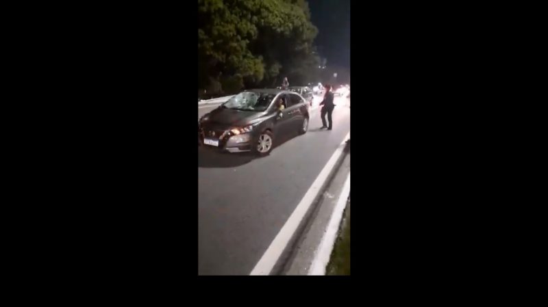 Motorista permaneceu no local e prestou aux&iacute;lio &agrave; v&iacute;tima – Foto: GMF/Divulga&ccedil;&atilde;o/ND