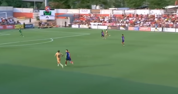 Barcelona marca seu gola&ccedil;o – Foto: Reprodu&ccedil;&atilde;o Youtube