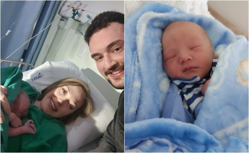 pneu furou mas grávida deu à luz em segurança