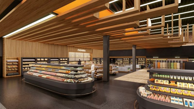 Interior do supermercado foi projetado para fornecer comodidade aos clientes – Foto: Divulga&ccedil;&atilde;o/ND