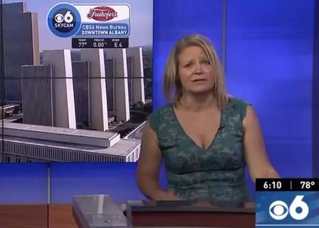 Apresentadora de TV acusada de ‘embriaguez’ no ar explica motivo: ‘Morte do meu pai’ – Foto: WRGB-Albany/Reprodu&ccedil;&atilde;o/ND