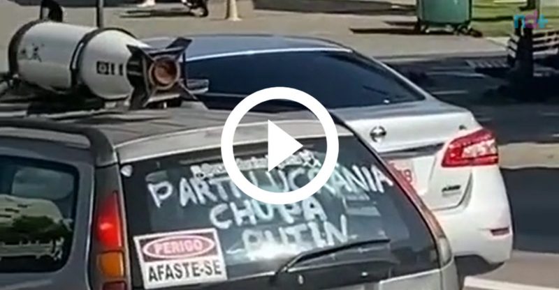 Carro inusitado &eacute; visto circulando por Blumenau. – Foto: Reprodu&ccedil;&atilde;o/ ND