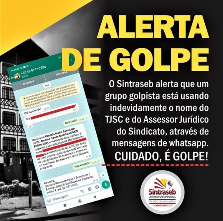 Sindicato alerta para golpe. – Foto: Divulga&ccedil;&atilde;o/ Sintraseb/ ND