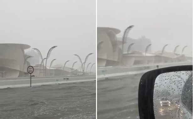 Chuva em Doha, no Catar, nesta quinta-feira 