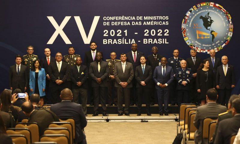 O ministro da Defesa, Paulo S&eacute;rgio Nogueira de Oliveira, abre oficialmente a 15&ordf; Confer&ecirc;ncia de Ministros de Defesa das Am&eacute;ricas (15&ordf; CMDA), no Centro de Eventos e Conven&ccedil;&otilde;es Meli&aacute; Brasil 21, em Bras&iacute;lia – Foto: Antonio Cruz/Ag&ecirc;ncia Brasil/ND