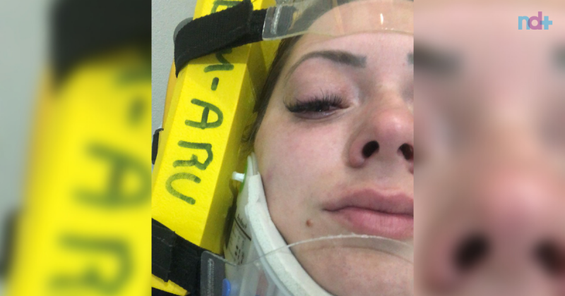 Mulher viraliza ap&oacute;s sofrer acidente em SC e ter rea&ccedil;&atilde;o inusitada – Foto: Divulga&ccedil;&atilde;o/ND