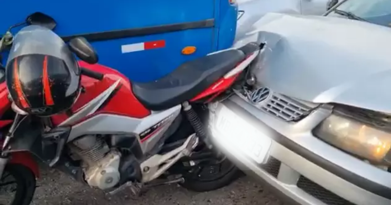 A colis&atilde;o deixou apenas danos materiais – Foto: GMF/Divulga&ccedil;&atilde;o/ND