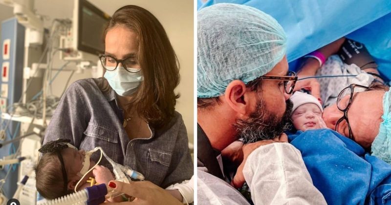 Cazarr&eacute; contou que a filha foi diagnosticada com s&iacute;ndrome de Ebstein e precisou de cirurgia nas primeiras horas de vida – Foto: Reprodu&ccedil;&atilde;o/Internet