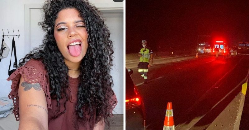 Desir&eacute;e foi atingida em cheio por caminh&atilde;o na BR-101 – Foto: Reprodu&ccedil;&atilde;o/Internet/PRF
