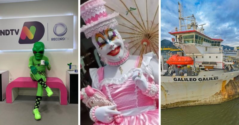 Nina Buah, ET Bem Loko e a draga Galileo Galilei s&atilde;o &iacute;cones de Balne&aacute;rio Cambori&uacute; – Foto: Reprodu&ccedil;&atilde;o/Arquivo ND