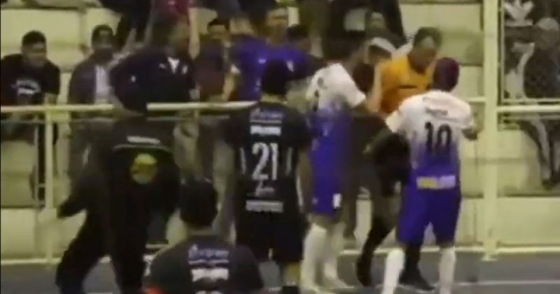 Jogo de futsal terminou em confusão e pancadaria