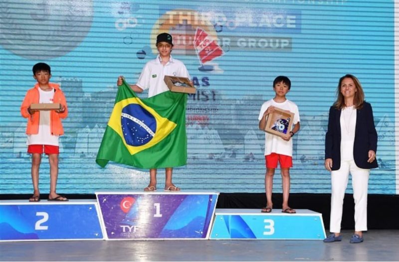 Manezinho subiu no lugar mais alto do p&oacute;dio – Foto: Arquivo pessoal