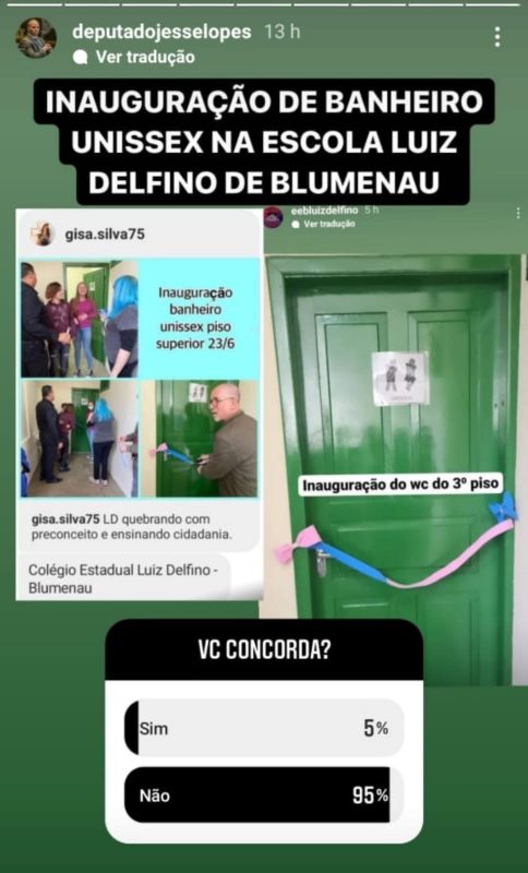 Publica&ccedil;&atilde;o na internet de deputado estadual gerou pol&ecirc;mica em Blumenau – Foto: Reprodu&ccedil;&atilde;o/Internet/ND