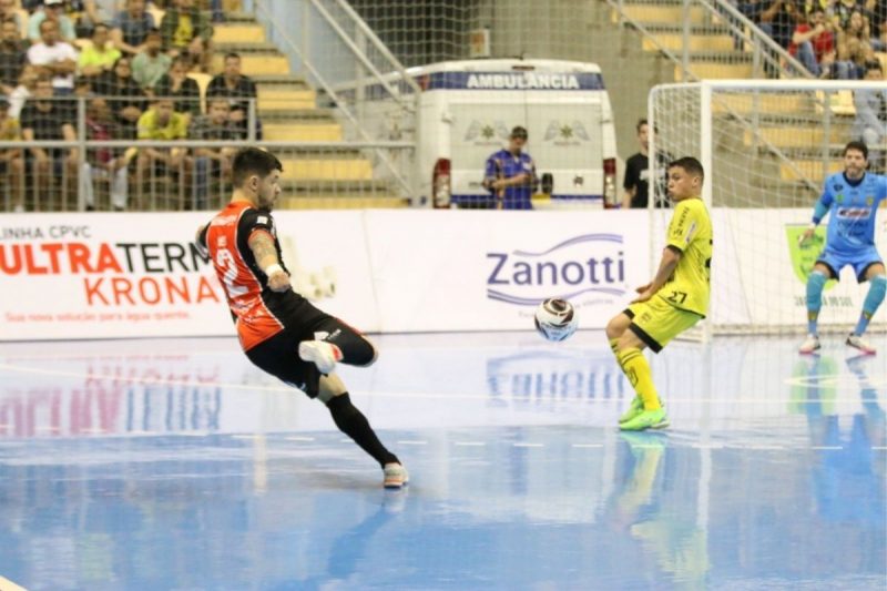 JEC Futsal e Jaragu&aacute; voltam a se enfrentar pelo Estadual – Foto: Juliano Schmidt/JEC Futsal/Divulga&ccedil;&atilde;o/ND