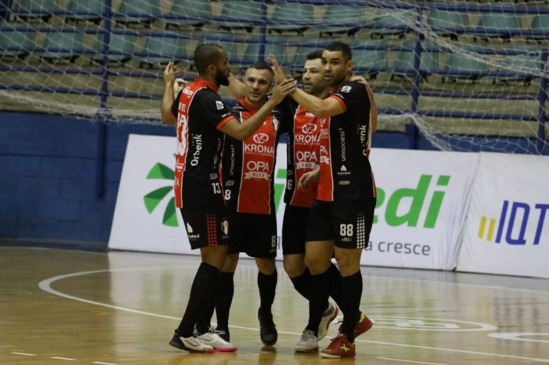 JEC Futsal decide todos os jogos dos playoffs do Estadual em casa – Foto: Juliano Schmidt/JEC Futsal/Divulga&ccedil;&atilde;o/ND