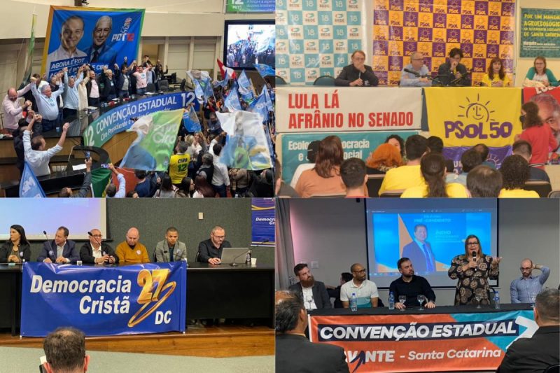 Conven&ccedil;&otilde;es em SC neste s&aacute;bado foram marcadas por racha, candidatura e apoio a Mois&eacute;s – Foto: Divulga&ccedil;&atilde;o/ND