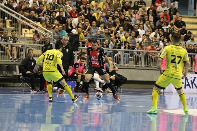 JEC Futsal abriu 3 a 0, mas Jaraguá buscou o empate no clássico pelo Estadual &#8211; Foto: Juliano Schmdit/JEC Futsal/Divulgação/ND