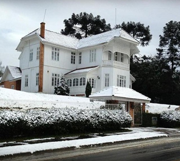 Canoinhas também teve neve em 2013; a maior nevasca registrada em SC data de 1965, quando 80% do Estado foi atingido  - Ederson Jean/Arquivo Pessoal