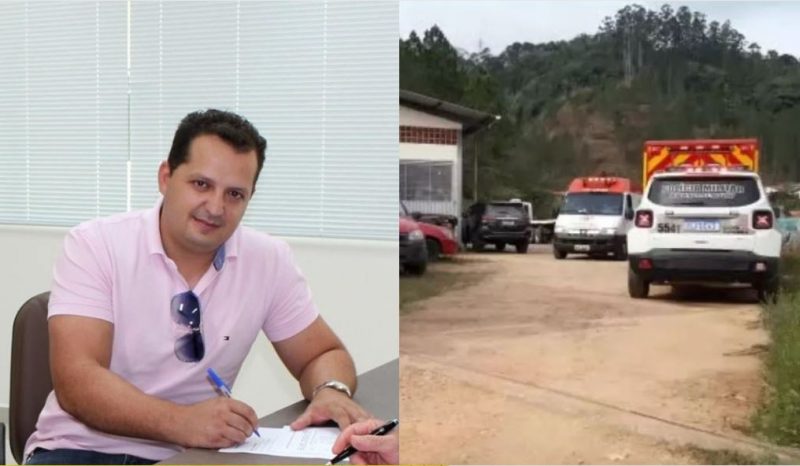 Identificado empres&aacute;rio morto a tiros dentro do pr&oacute;prio escrit&oacute;rio em Ibirama – Foto: Reprodu&ccedil;&atilde;o/Gabriel Fulle/Rede Vale Norte