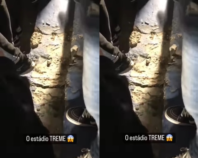 Arquibancadas estavam se "movendo" durante a partida