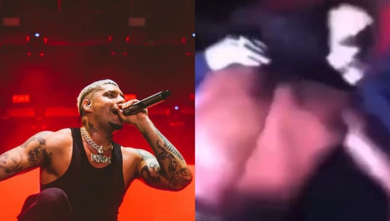 V&iacute;deo mostra momento em que cantor empurra f&atilde; em festival – Foto: Reprodu&ccedil;&atilde;o/Internet/ND