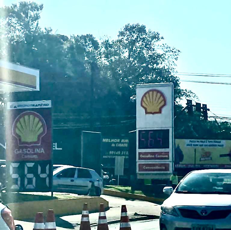 N&atilde;o &eacute; foto antiga n&atilde;o: pre&ccedil;o da gasolina diminuiu ainda mais em Joinville. – Foto: Divulga&ccedil;&atilde;o/ND