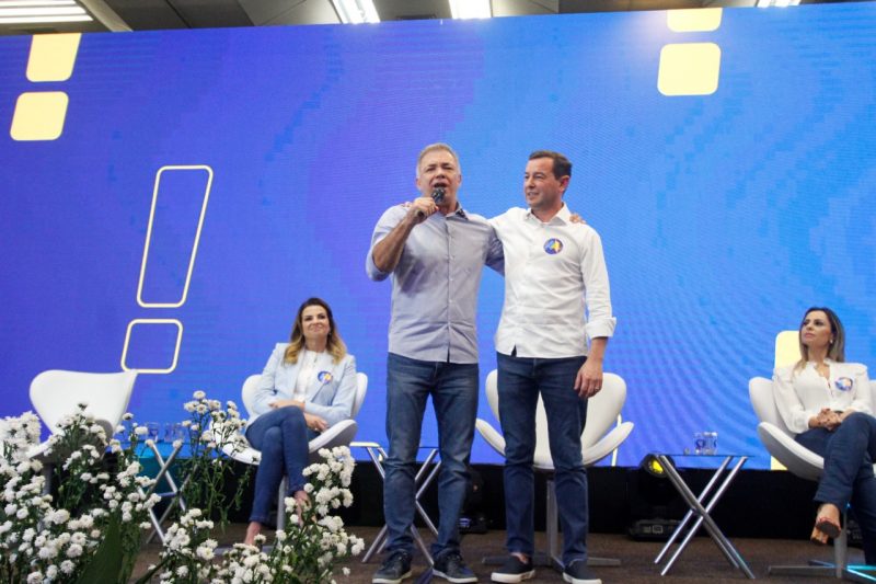 ex-prefeito de Florian&oacute;polis, Gean ter&aacute; Eron Giordani como vice – Foto: Leo Munhoz/ND