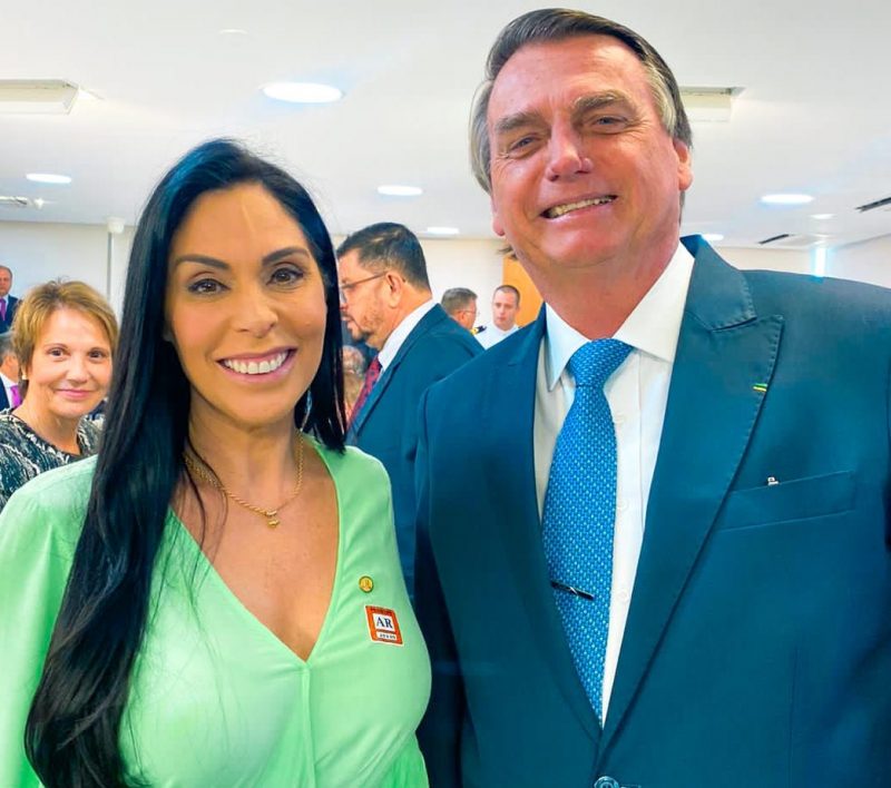 Deputada federal Geovânia de Sá esteve nesta quarta-feira com o presidente Bolsonaro &#8211; Foto: Divulgação/ND