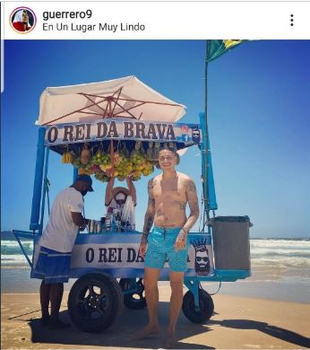 Paolo Guerrero passou f&eacute;rias em Florian&oacute;polis, em janeiro de 2021 – Foto: Paolo Guerrero/perfil oficial/Instagram/Divulga&ccedil;&atilde;o/ND