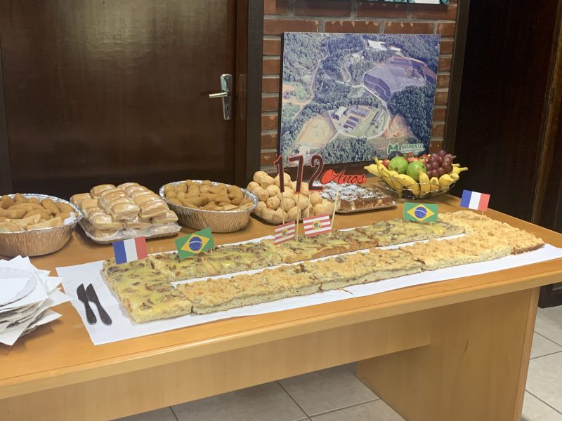 Cuca &eacute; uma pequena mostra da iguaria culin&aacute;riagigante que ser&aacute; servida em setembro desse ano – Foto: Veolia Brasil