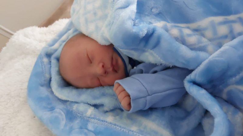 Giovanni Luiz Grzelczak Winkler nasceu de parto normal esbanjando fofura e sa&uacute;de. – Foto: Jo&atilde;o Luiz Winkler/Arquivo Pessoal/ND