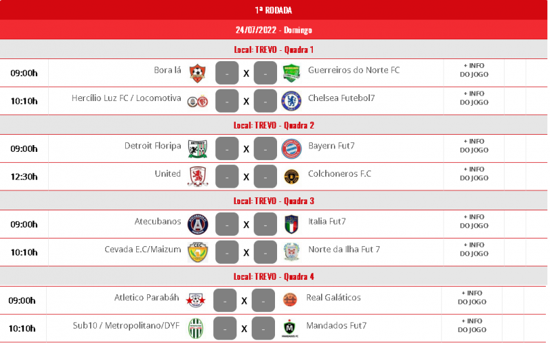 Confira os jogos da primeira rodada – Foto: Reprodu&ccedil;&atilde;o