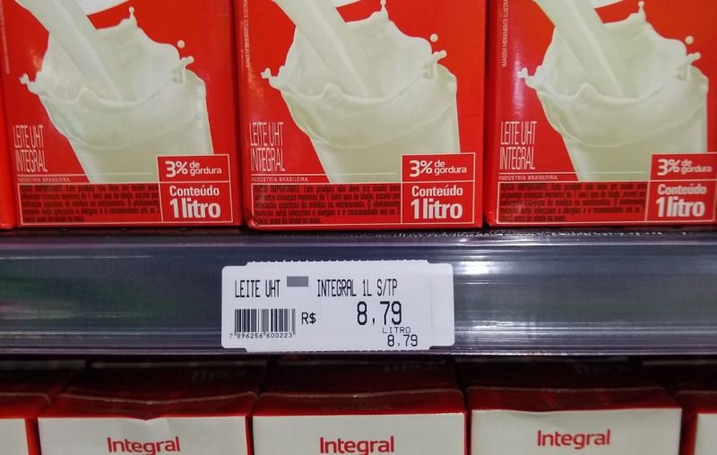 Leite é encontrado por R$ 8,79 em mercados de Florianópolis – Foto: Internet/Reprodução/ND